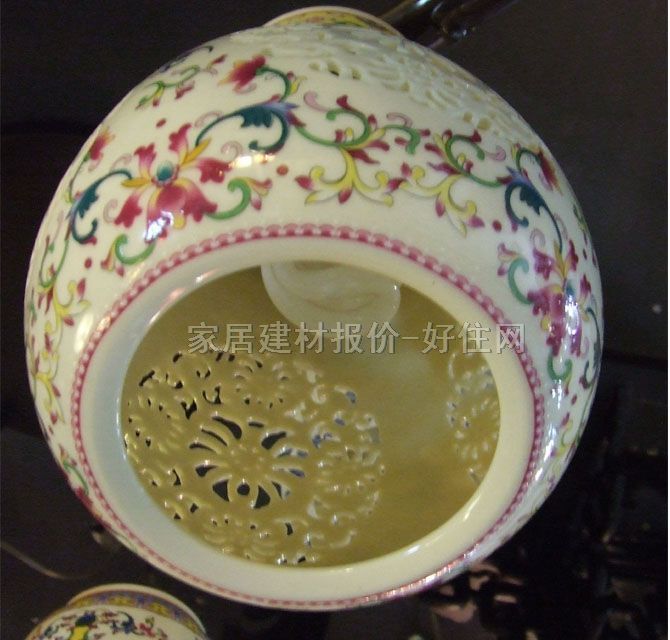 永隆達(dá)吊燈 8631-6 木質(zhì)燈架+陶瓷燈罩 民族風(fēng)式 Φ770×580mm 白色