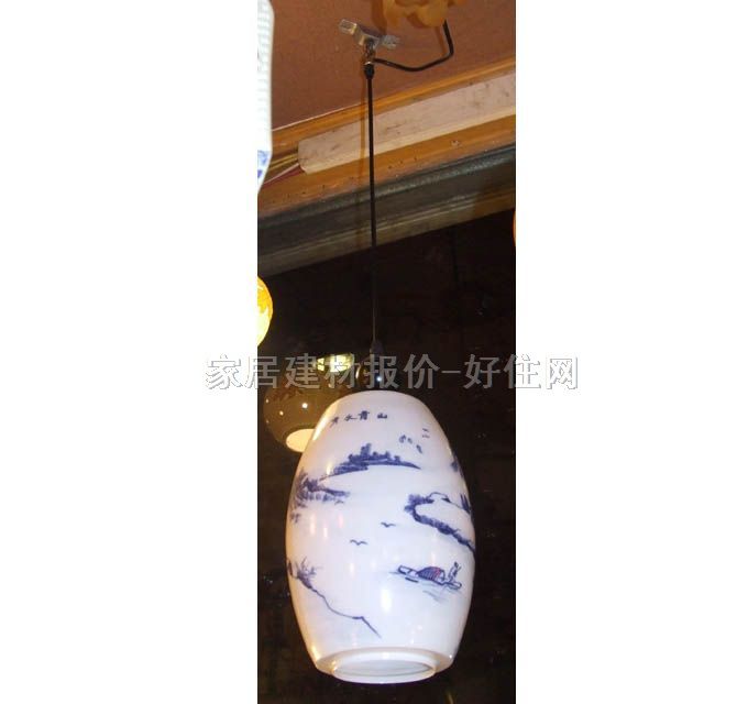 易美達(dá)吊燈 6182/1 金屬燈架+陶瓷燈罩 民族風(fēng)式 白色