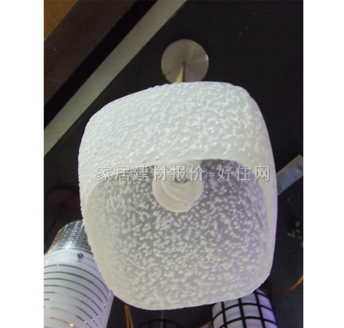 美佳吊燈 5080 金屬燈架+工藝玻璃燈罩 現(xiàn)代簡約風(fēng)格 Φ150×180mm 白色