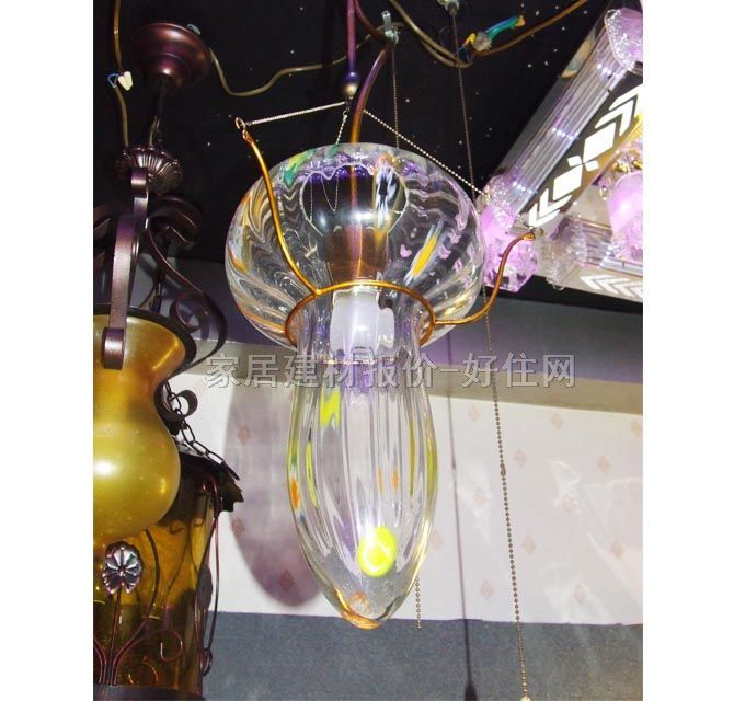 美佳吊燈 H0304/1 金屬燈架+工藝玻璃燈罩 現(xiàn)代流行風格 800×200mm 白色