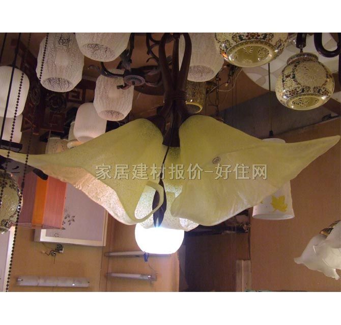 易美達(dá)吊燈 2665/3 金屬燈架+工藝玻璃燈罩 民族風(fēng)式 白色