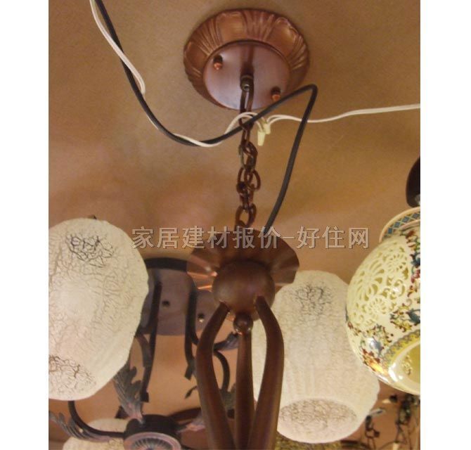 易美達(dá)吊燈 2665/3 金屬燈架+工藝玻璃燈罩 民族風(fēng)式 白色