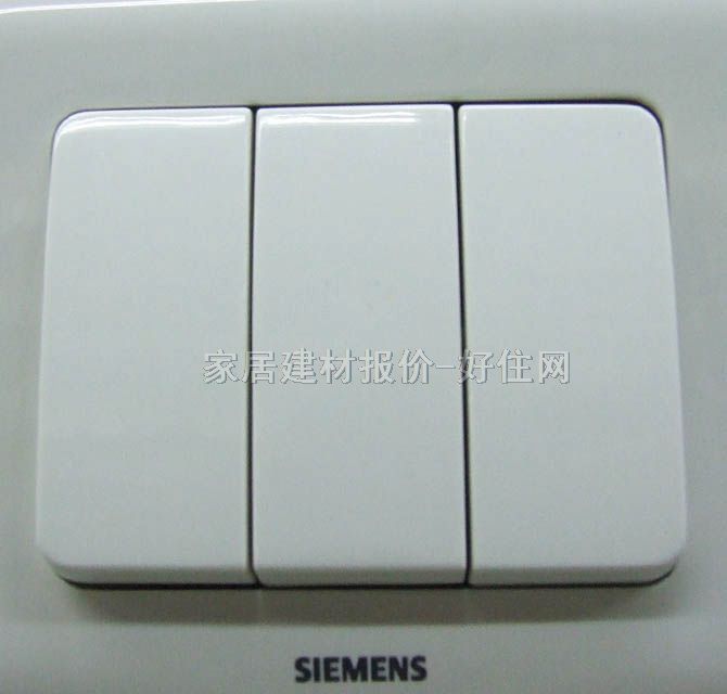 西門子大蹺板開關(guān)面板 5TA0236-1CC1 3位雙控 白色