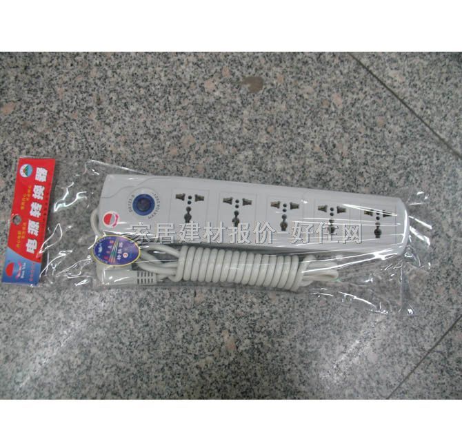 丹心電源轉(zhuǎn)換器/插排板 DX123-5 5×三極 有線 帶開關(guān) 3米