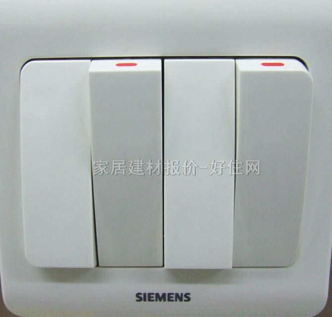 西門子大蹺板開關(guān)面板 遠(yuǎn)景系列5TA0241-1CC1 4位單控 白色 帶熒光指示