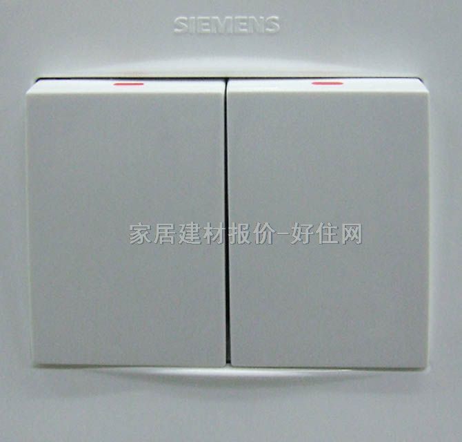 西門子大蹺板開關(guān)面板 5TA0621-3NC0品宜系列 2位單控 白色