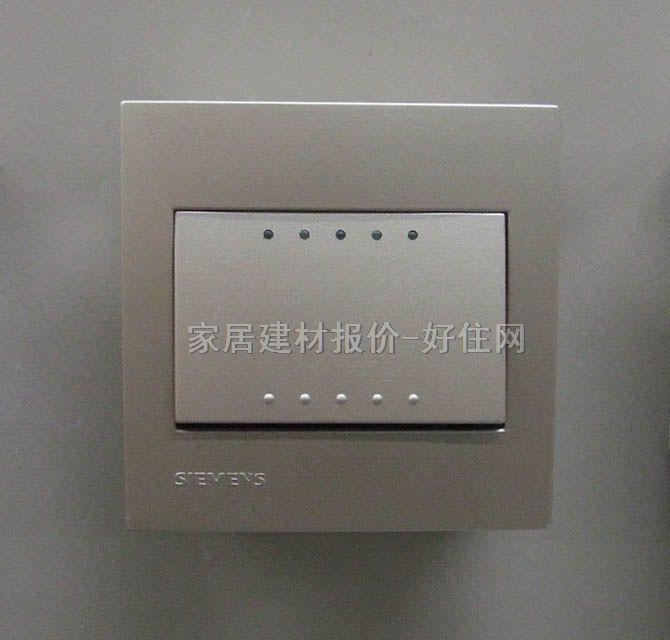 西門子大蹺板開關(guān)面板 5TA0832-3NC3 1位單控 銀灰色 帶熒光指示