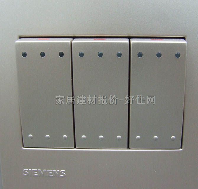 西門(mén)子大蹺板開(kāi)關(guān)面板 5TA0892-3NC3 3位單控 白色 帶熒光指示