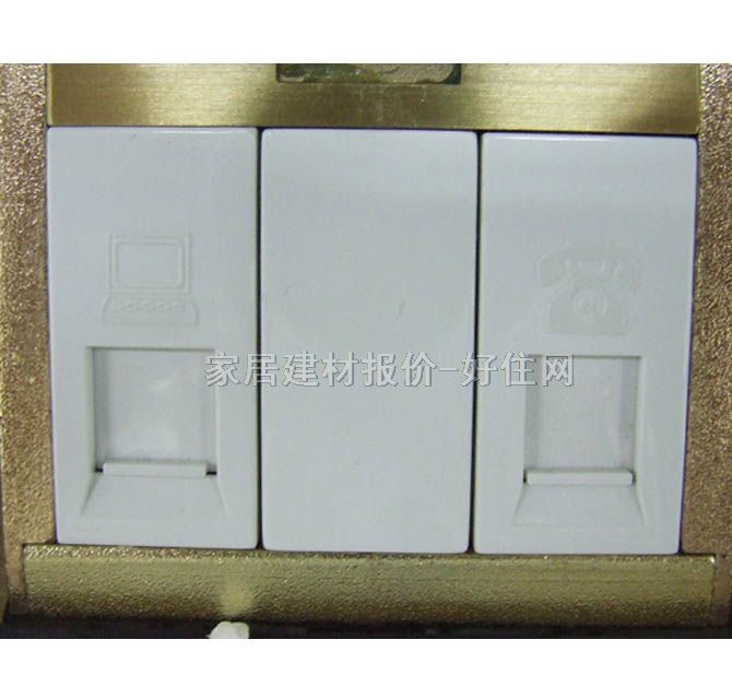 西門子信息地插座 5TG02827NC1 共2位 電話+電視插座 銅合金 單聯(lián)方形彈起式