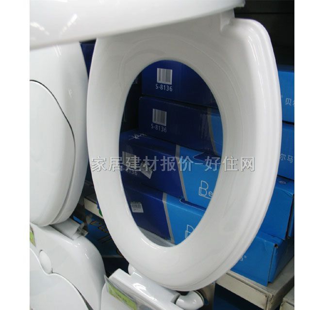 貝爾馬坐廁蓋板 S-8136 120mm-170mm V型 長(zhǎng)43-47cm×寬36-37cm ABS樹(shù)脂