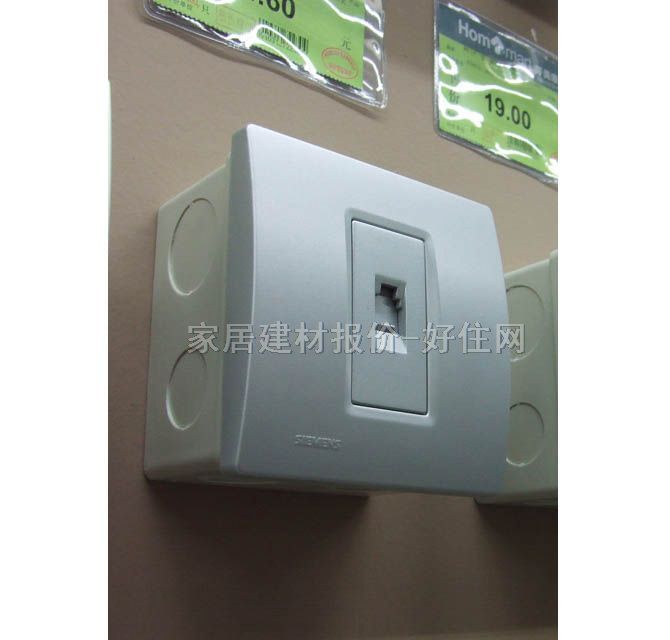 西門子信息插座面板 5TG0711-2靈動系列 總共1位 銀灰色 電話插座