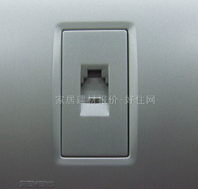 西門子信息插座面板 5TG0711-2靈動系列 總共1位 銀灰色 電話插座