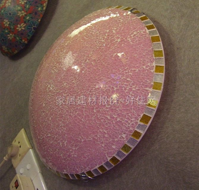 華麗吸頂燈 臥室吸頂燈3105/F42 圓形 Φ400mm 東南亞風(fēng)格 彩色玻璃
