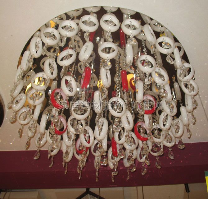 吉好吊燈 6501/32 金屬燈架+亞克力燈罩 大型奢華式 白色