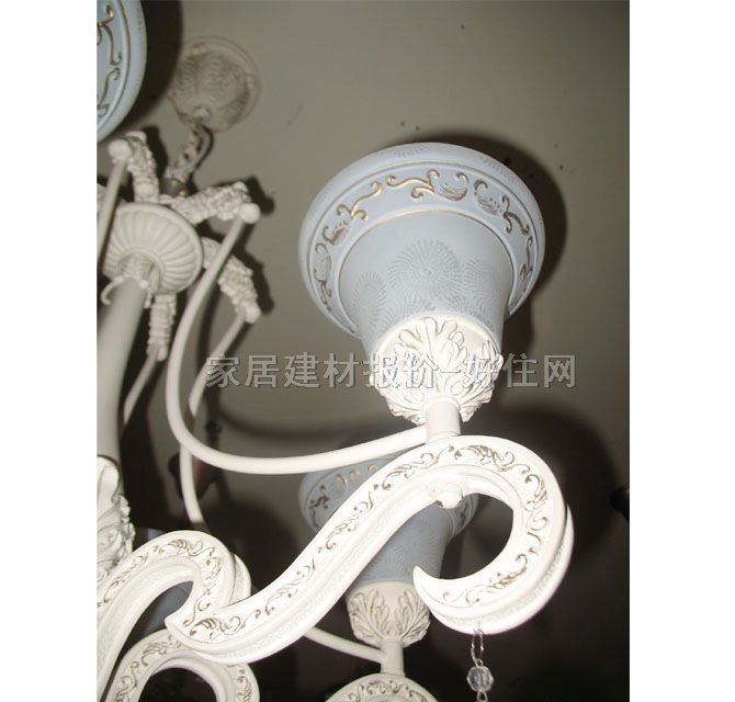 吉好吊燈 CH0019/6 金屬燈架+工藝玻璃燈罩 傳統(tǒng)復(fù)古風(fēng)格 白色