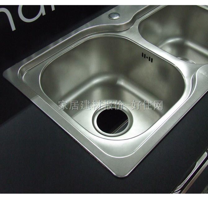 漢威廚盆水槽星盆 不銹鋼660×370mm HV-007T壓紋板 雙盆