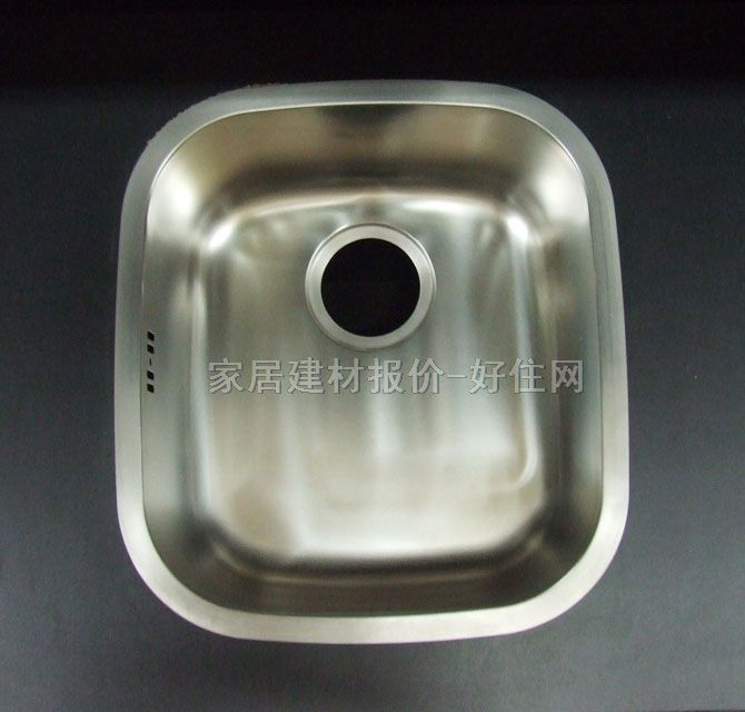 漢威廚盆水槽星盆 方盆不銹鋼380×420×170mm H142 單盆