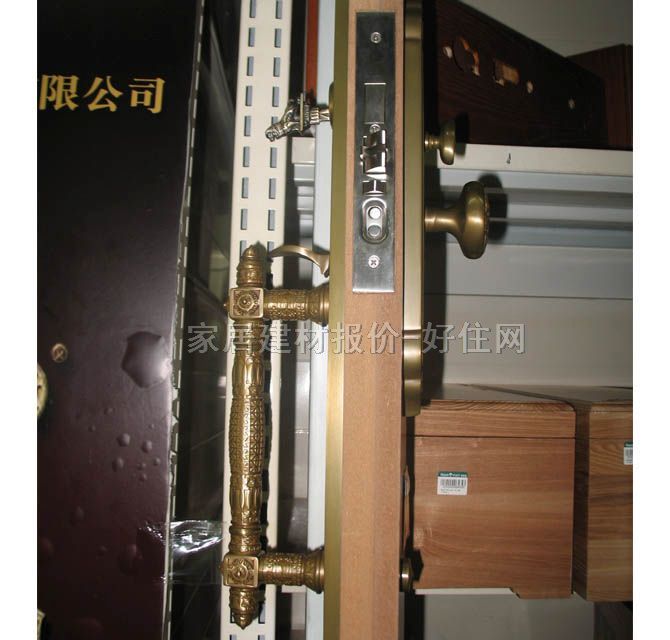 奧珀木門鎖 HLS998 AB-3 45mm-55mm 黃古銅 執(zhí)手鎖 黃古銅色