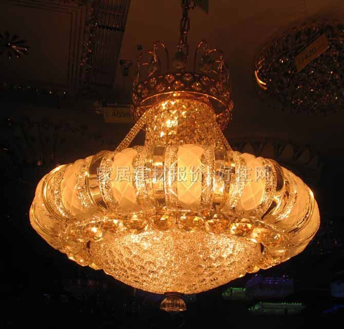 百棟吊燈 7325/17 金屬燈架+真水晶燈罩 大型奢華式 白色