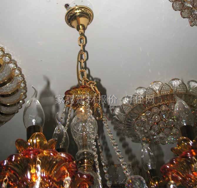 百棟吊燈 5001/8 金屬燈架+真水晶燈罩 大型奢華式 白色