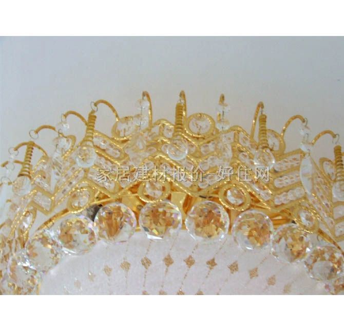 百棟吊燈 萬(wàn)-6099/500 金屬燈架+真水晶燈罩 大型奢華式 Φ500mm 白色