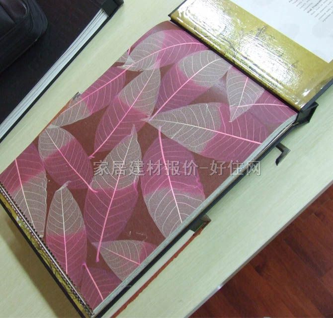 歐雅墻紙 淡雅風格粉紅樹葉 0.915m 葉紋 紅色