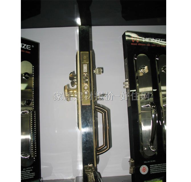 亨正木門鎖 SAL0108-PVD 45mm-55mm 鋅合金 執(zhí)手鎖 閃金色