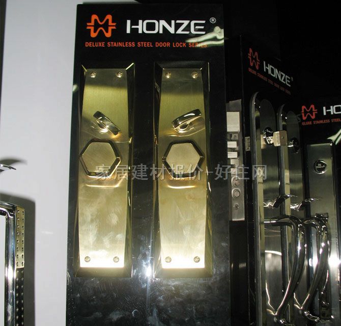 亨正木門鎖 SAL0108-PVD 45mm-55mm 鋅合金 執(zhí)手鎖 閃金色