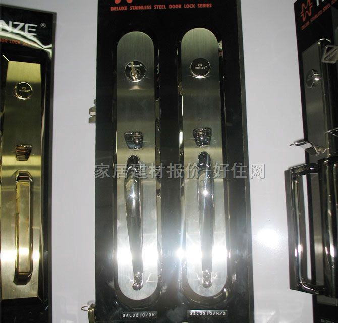 亨正木門(mén)鎖 HZ-2280 45mm-55mm 鋅合金 執(zhí)手鎖 閃銀色