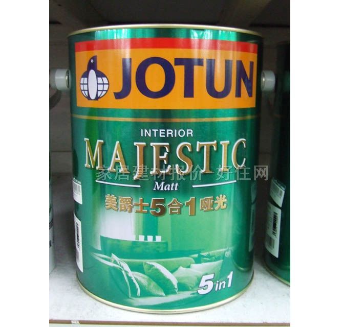 佐敦內(nèi)墻乳膠漆 美爵士5合1啞光 2U7001FVA 5L 白色啞光