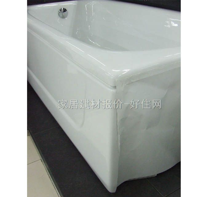 法恩莎普通浴缸 單人壓克力單群缸F1351Q 1350mm×750mm×高460mm