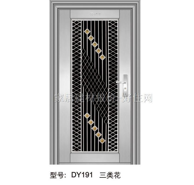 東亞吉祥不銹鋼門 單開式DY191三類花 訂做