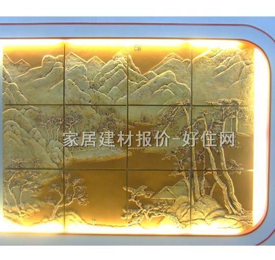 BOBU魔塊背景墻 萊德溪·覽勝 漢白 2.4M×1.8M 12塊