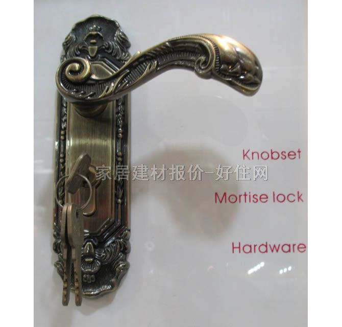 華居木門鎖 H0101 45mm-55mm 青古銅 執(zhí)手鎖 青古銅色