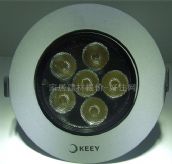 ��һ���� LEDͲ�����컨�� 6w ��100mm QY-L605 ���bǶ��ʽ  �X�Ͻ���|(zh��)ɳ�yɫ  